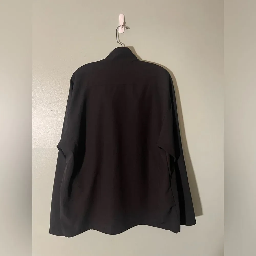 Mens Nordic Track Black Full Zip Rain Jacket SZ XL